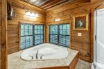 Cabin 1 - master bathroom w/ jacuzzi tub